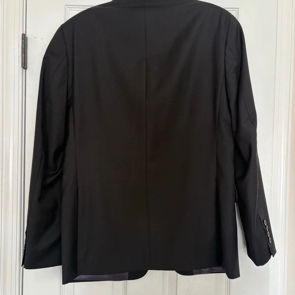 EUC Men’s Michael Kors Black Stretch Wool Suit Size 40 Regular 40R Inseam 30” - Picture 2 of 5